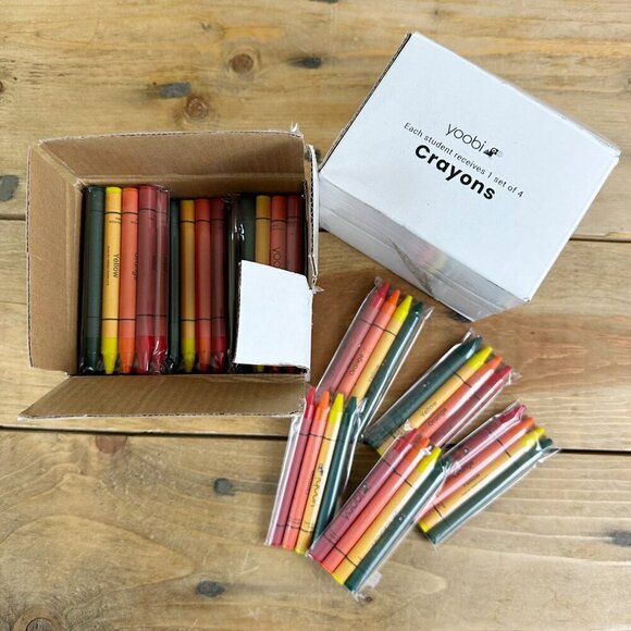 NIB Yoobi Crayons Bulk Students Classroom Teacher Colors 30 Sets 240 Crayons - Picture 3 of 6